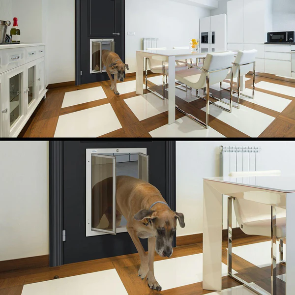 Double Flap Hale Dog Door for Walls